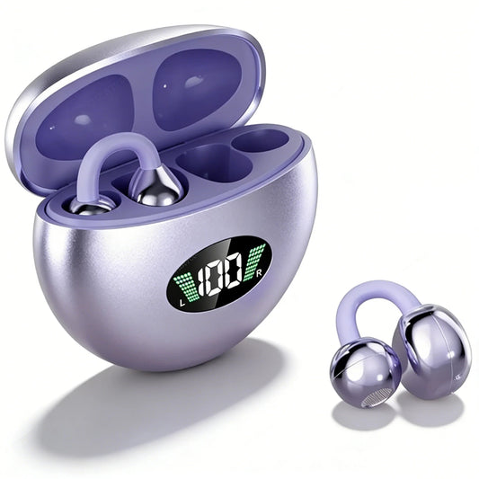 Long Battery Clip-on Earbuds Clip-on Wireless Earphones Bluetooth