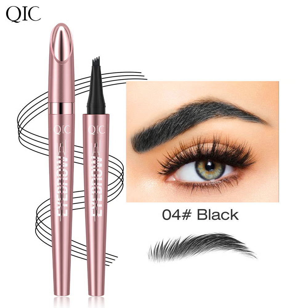 Waterproof Micro-Fork Eyebrow Pencil, Long-Lasting Brow Pen for Natural Hair-Like Strokes