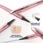Waterproof Micro-Fork Eyebrow Pencil, Long-Lasting Brow Pen for Natural Hair-Like Strokes