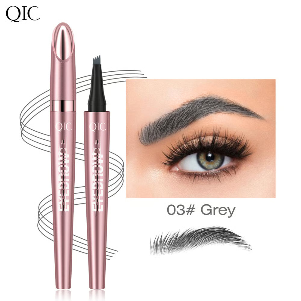 Waterproof Micro-Fork Eyebrow Pencil, Long-Lasting Brow Pen for Natural Hair-Like Strokes
