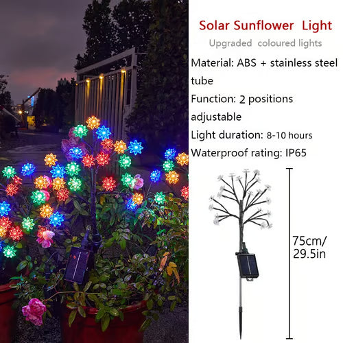🌸Outdoor Waterproof Cherry Blossom Multicolor Solar Garden Lights