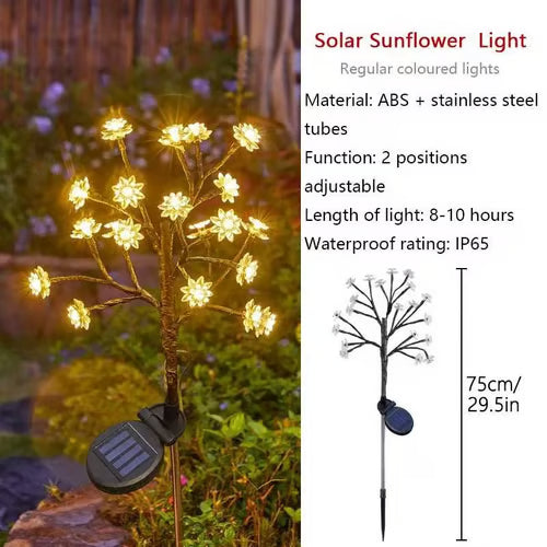 🌸Outdoor Waterproof Cherry Blossom Multicolor Solar Garden Lights