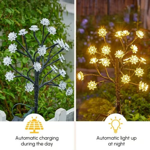 🌸Outdoor Waterproof Cherry Blossom Multicolor Solar Garden Lights